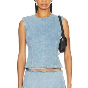 Lioness Countryside Light Denim Top